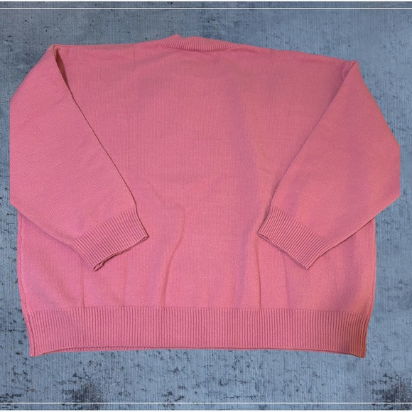 NWOT! WHITE BIRCH, WOMENS 3X LONG SLEEVE PULLOVER PINK SWEATER W/BLACK HEART. - Picture 2 of 14